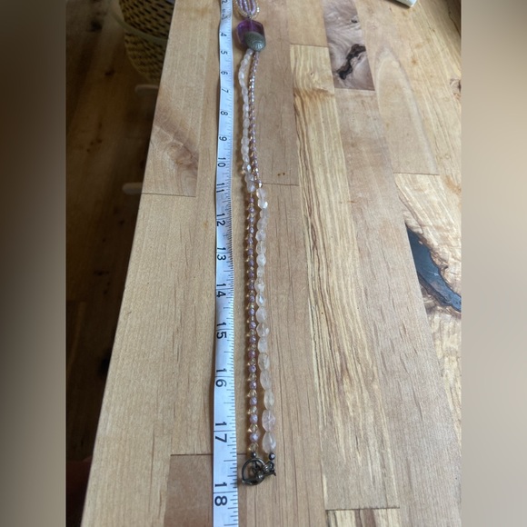 💕ORIGINAL 💕Rose quartz, fluorite, lepidolite crystal gemstone necklace - Picture 6 of 6